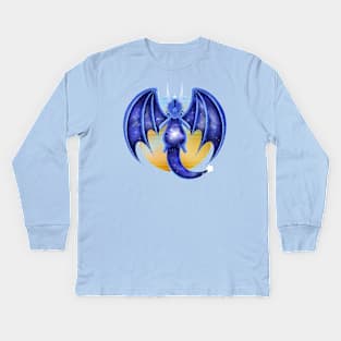 Kawaii Spiritual Astral Dragon - With Background Kids Long Sleeve T-Shirt